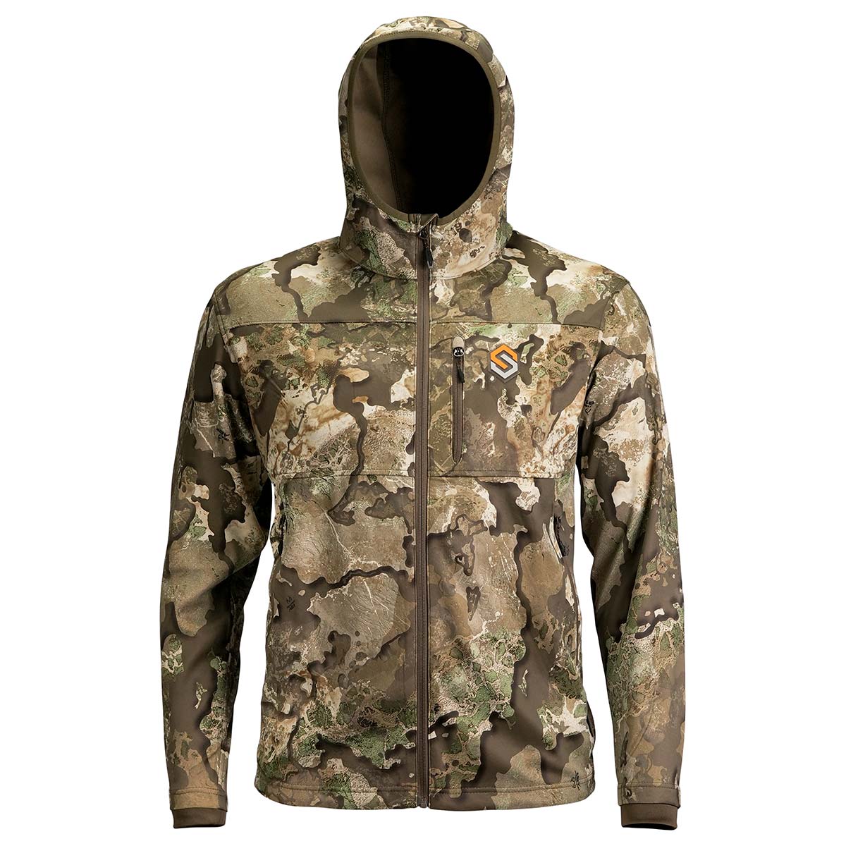 Silentshell Jacket front facing hood up