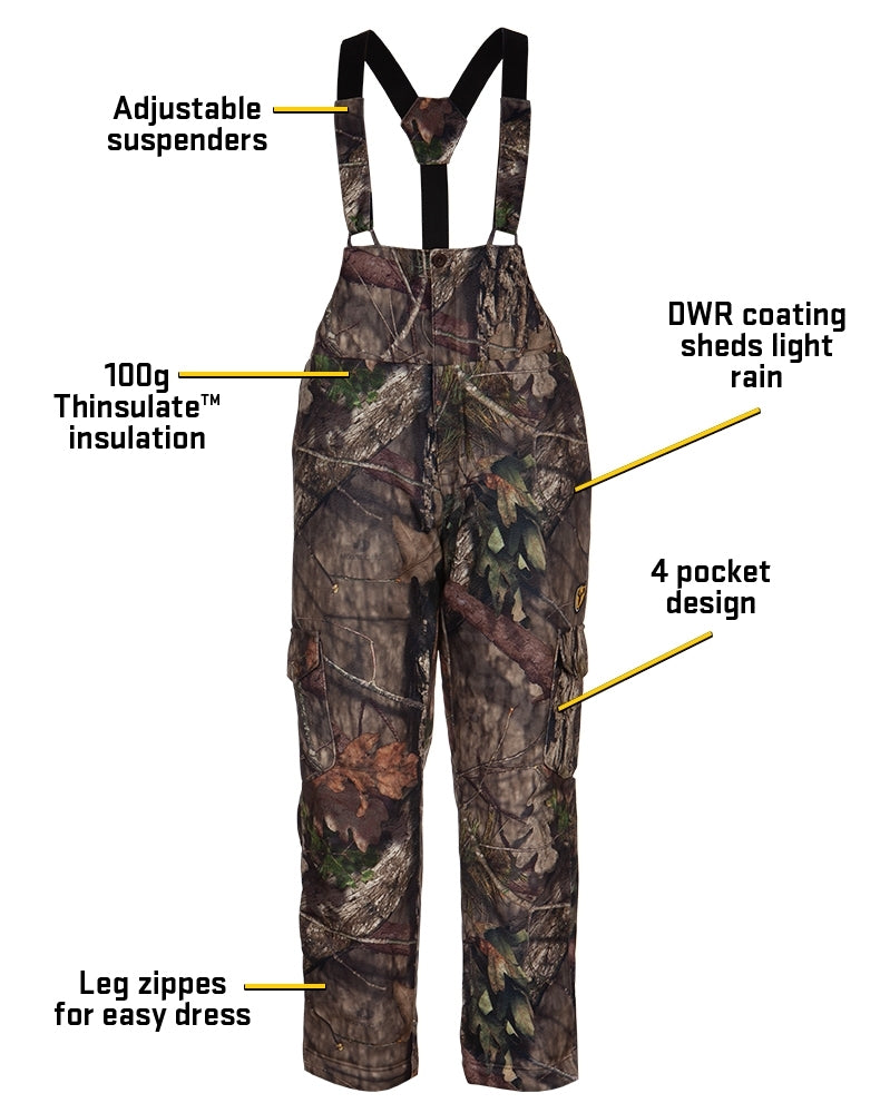 ScentBlocker Whitetail Pursuit Insulated Bib Mossy Oak Break-Up Country