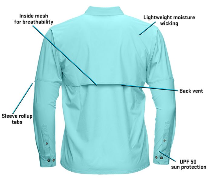 Whitewater Rapids Long Sleeve Fishing Shirt - Sale