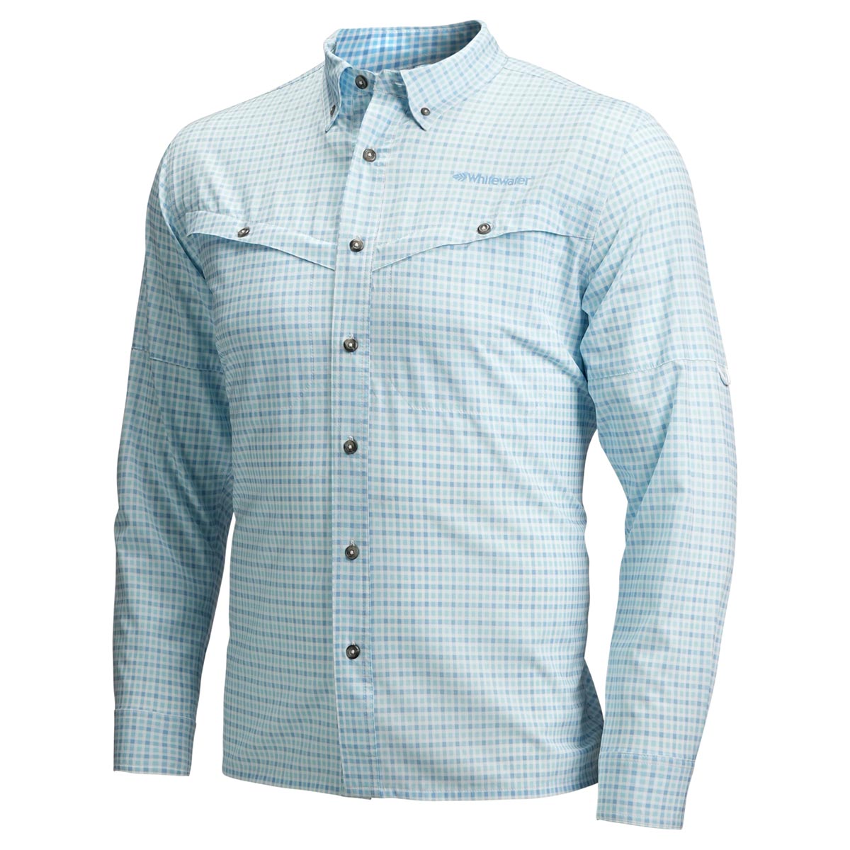 Whitewater Rapids Long Sleeve Fishing Plaid Shirt