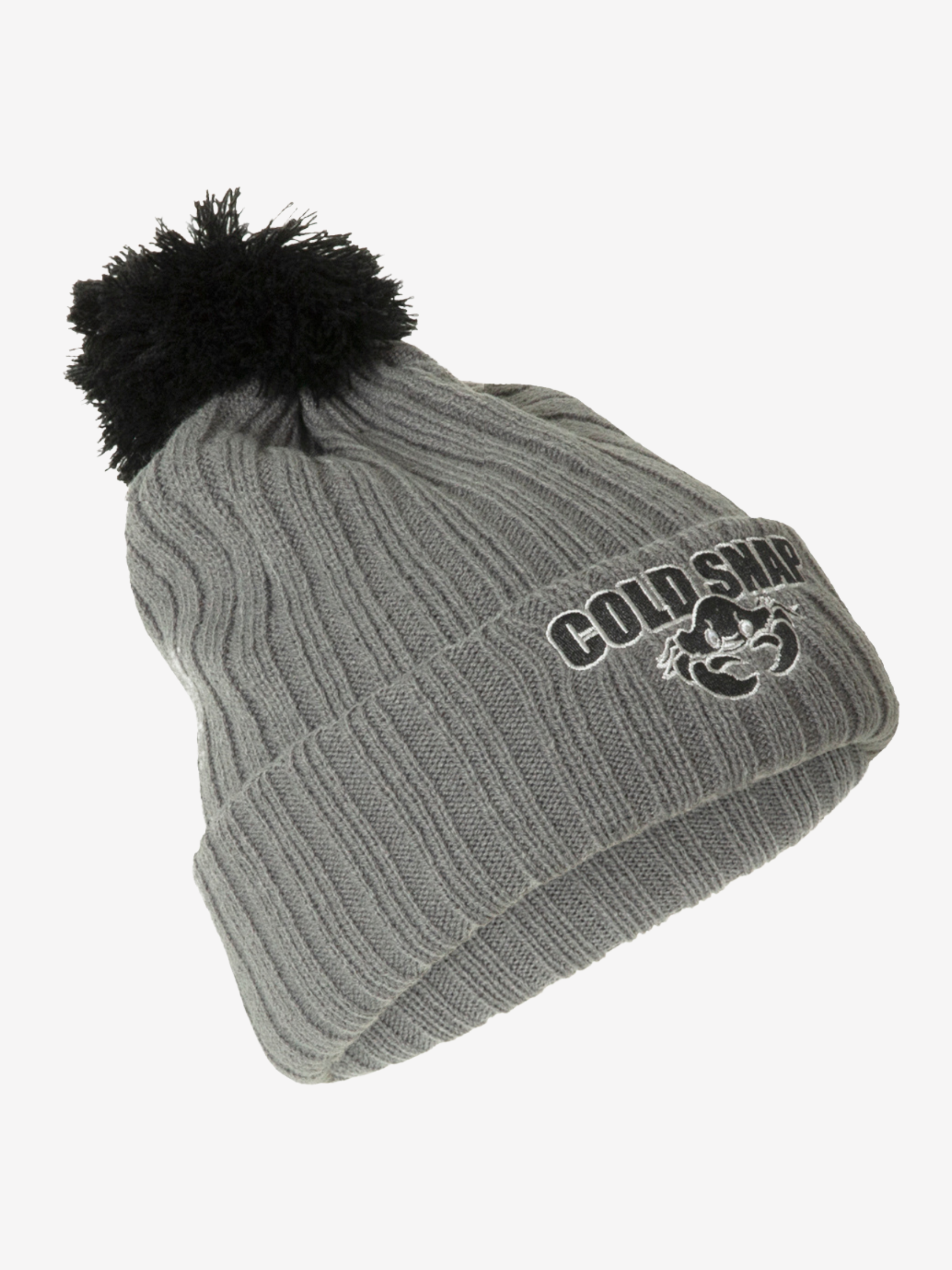 Stocking Cap w/Ball- Gray