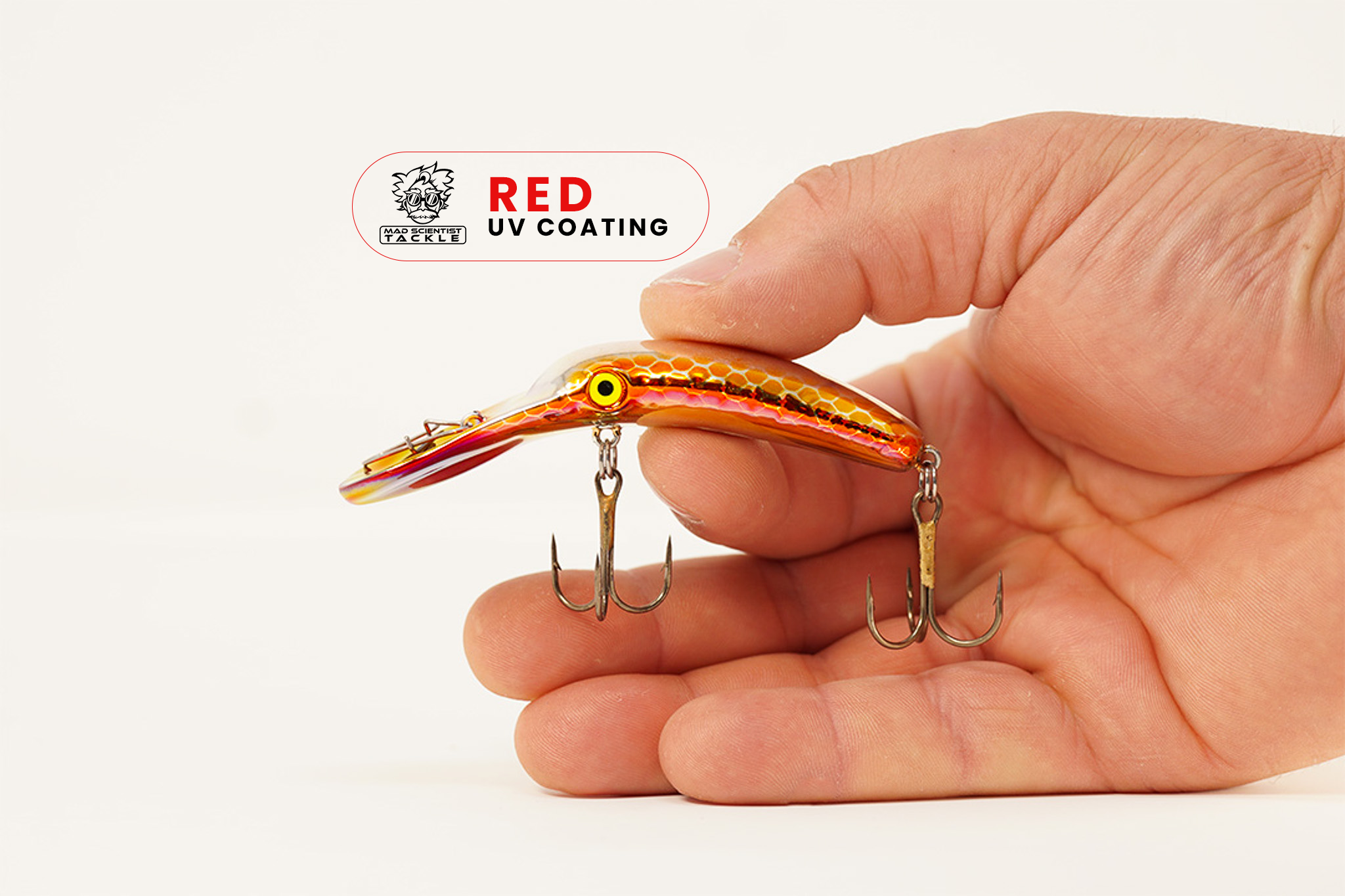 Yakima Met Orange Pirate 3.5" Mag Lip - Mad Scientist Technology Red UV Coating