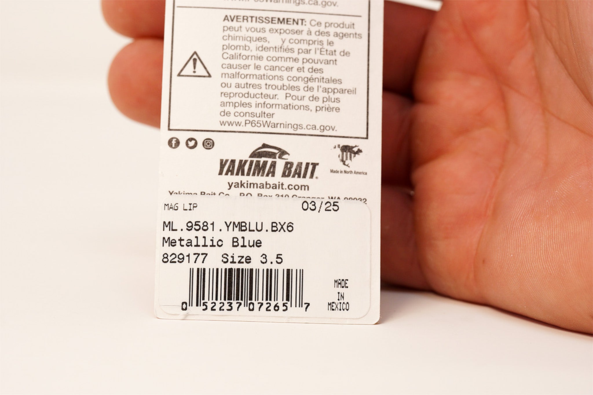 Yakima Metallic Blue 3.5" Mag Lip - Mad Scientist Technology Green UV Coating