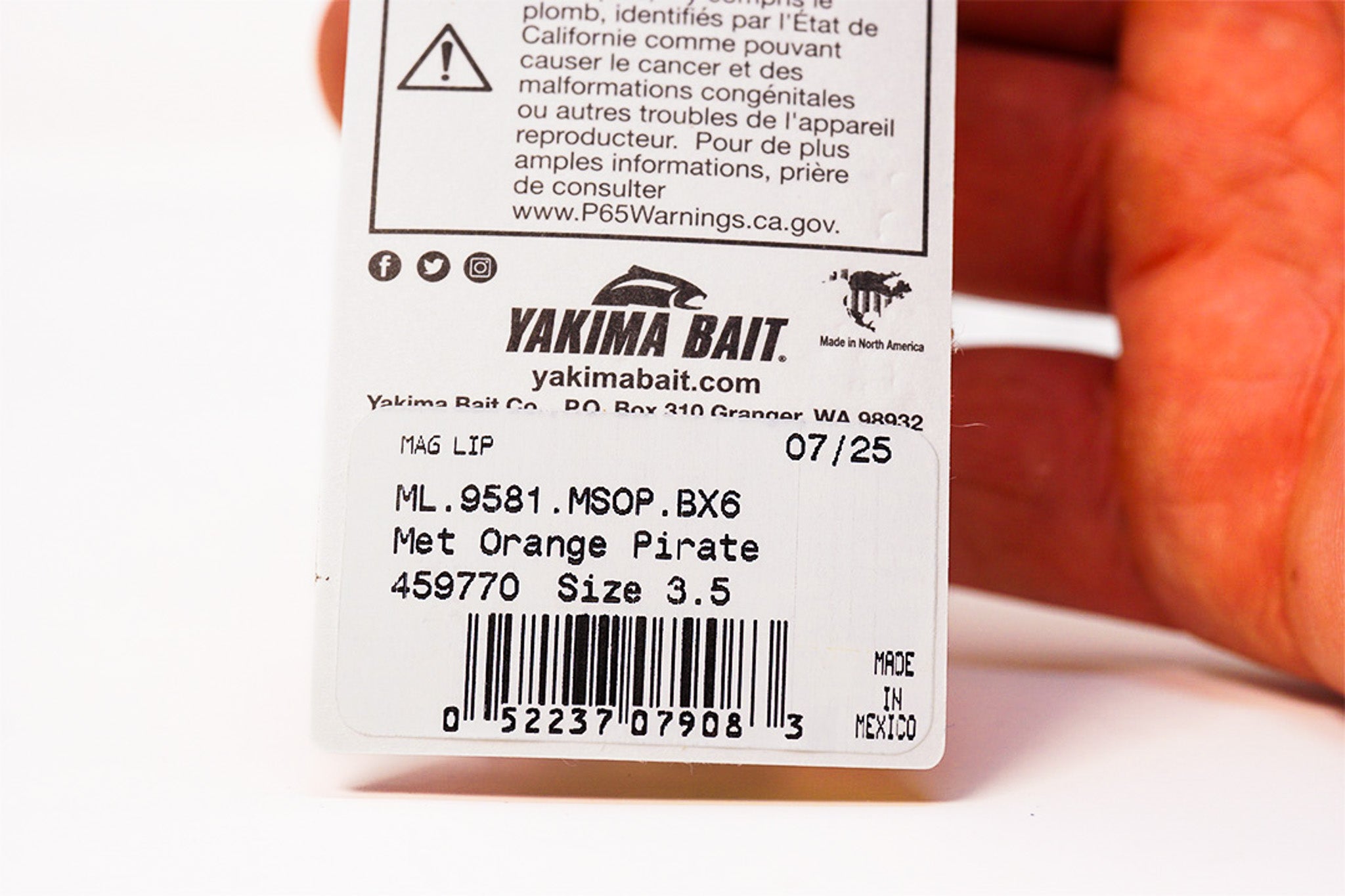 Yakima Met Orange Pirate 3.5" Mag Lip - Mad Scientist Technology Gold UV Coating