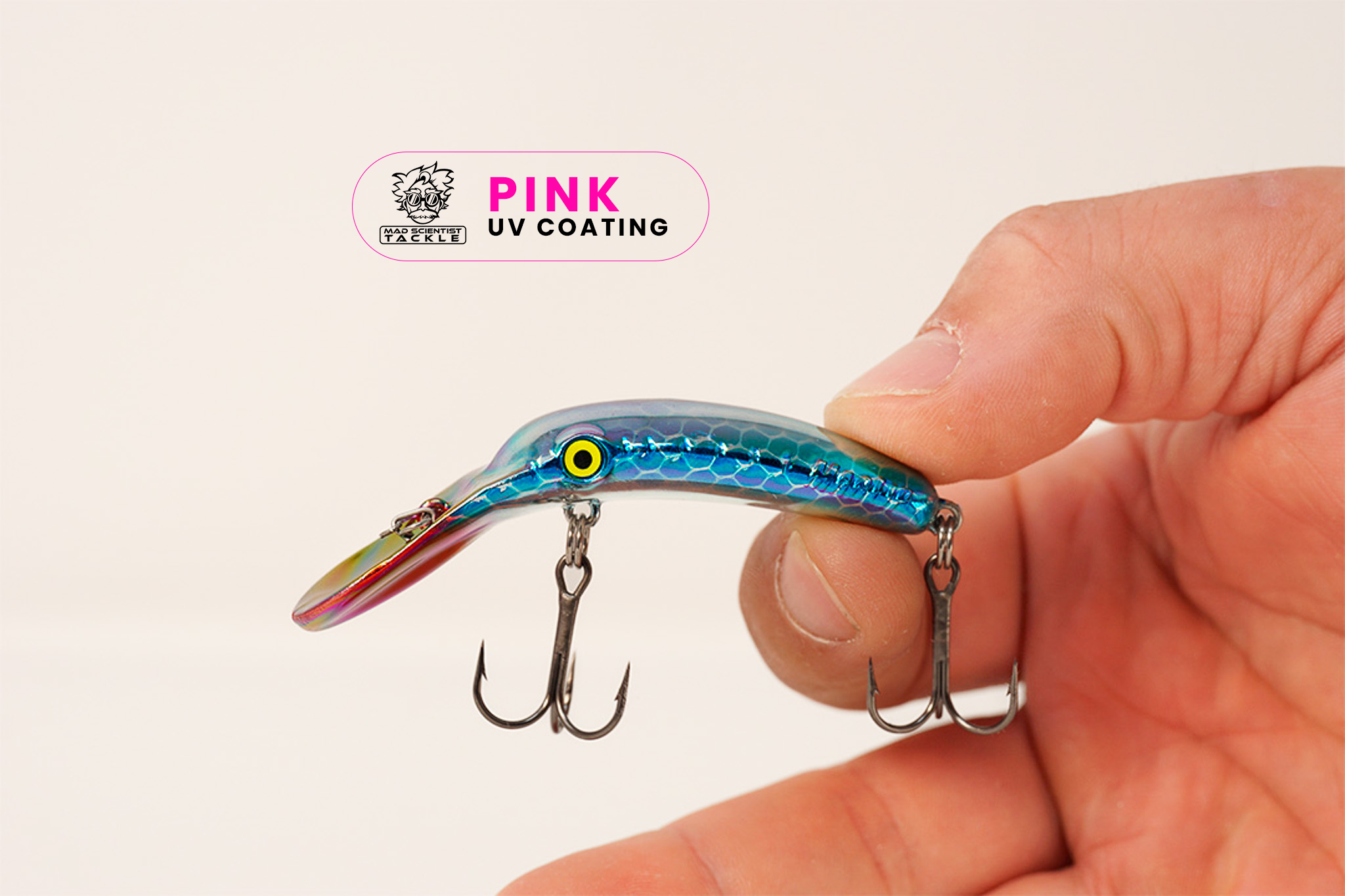 Yakima Met Silver Blue Pirate 3" Mag Lip - Mad Scientist Technology Pink UV Coating