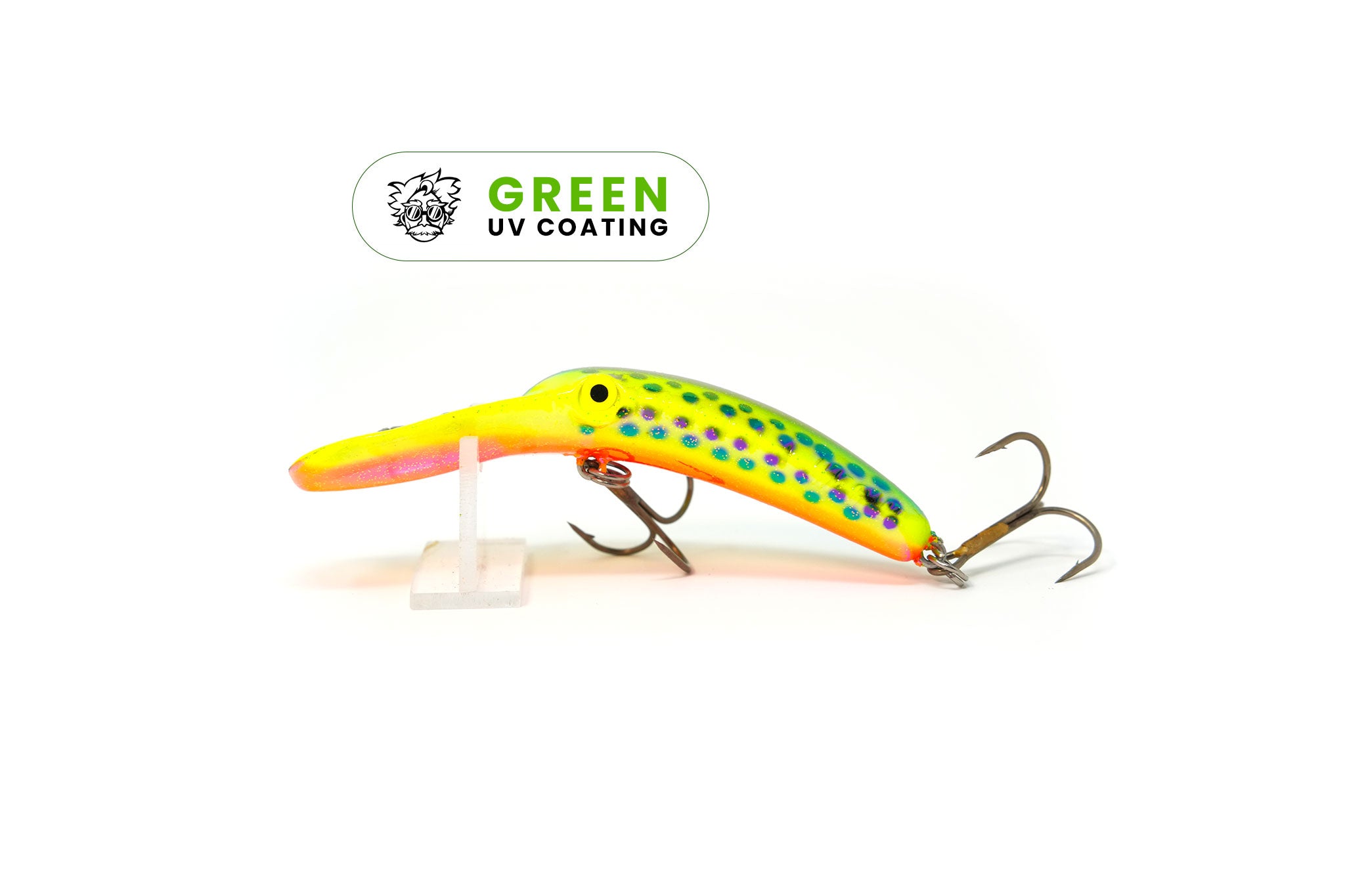 Yakima Glitter Watermelon 3.5" Mag Lip - Mad Scientist Technology Green UV Coating