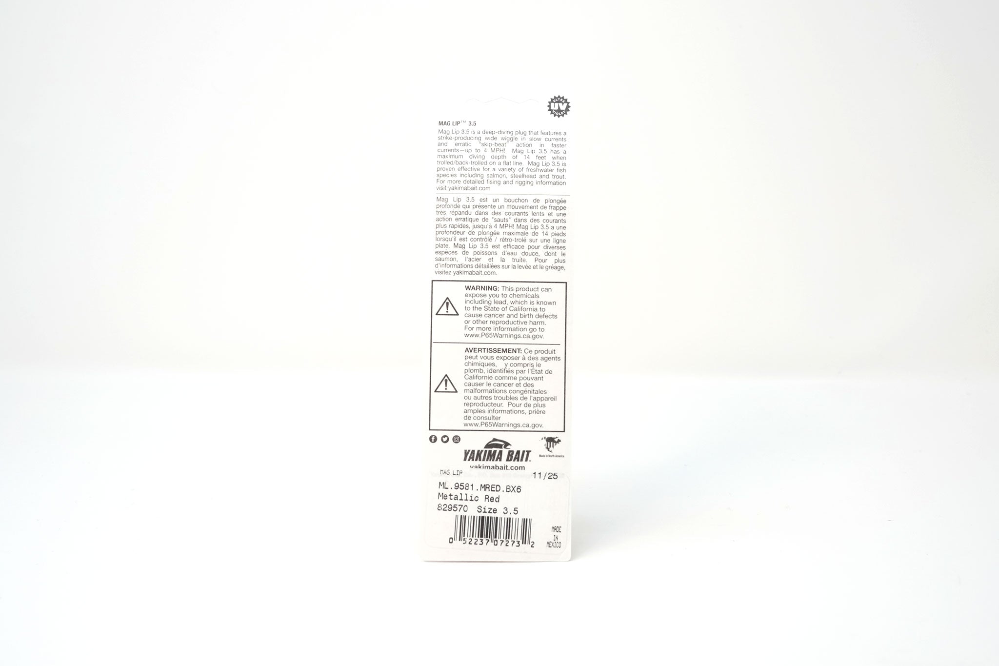 Yakima Metallic Red 3.5" Mag Lip - Mad Scientist Technology Gold UV Coating