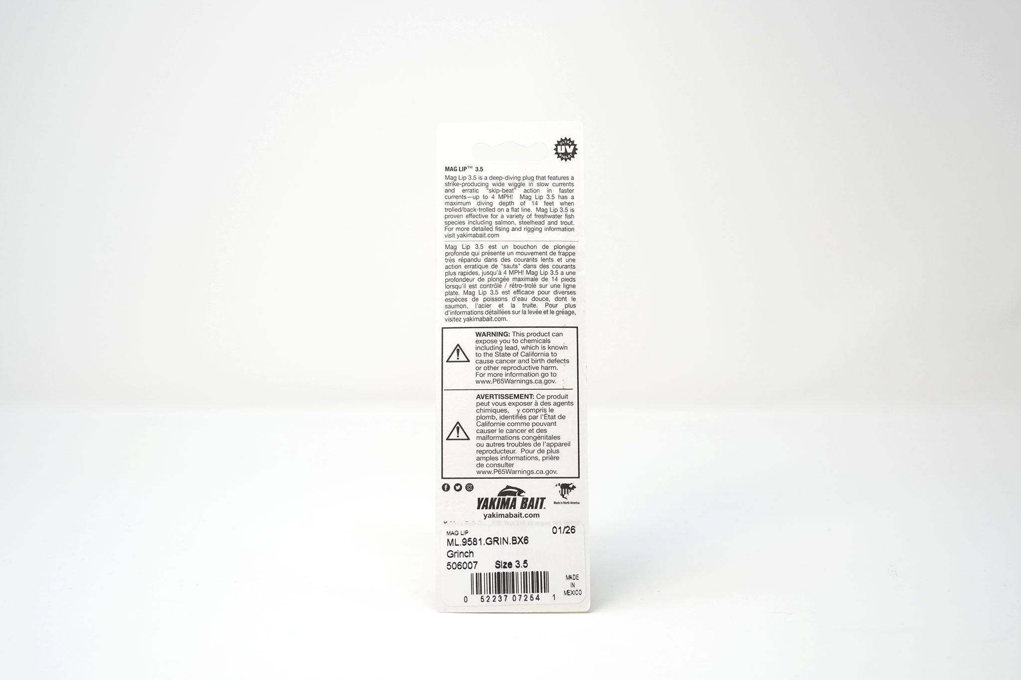 Yakima Grinch 3.5" Mag Lip - Mad Scientist Technology Blue UV Coating