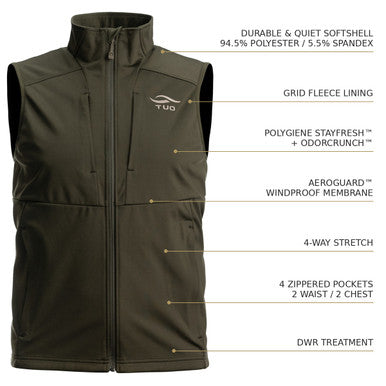 Aptitude Softshell Vest callouts
