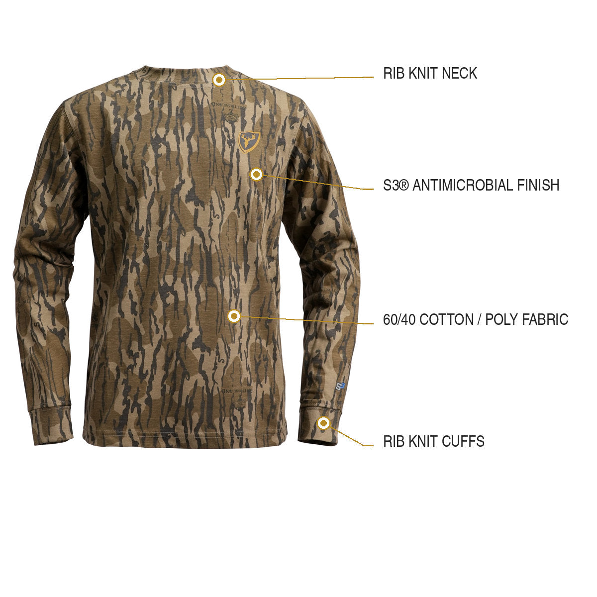 Shield™ Youth Fused Cotton L/S Top