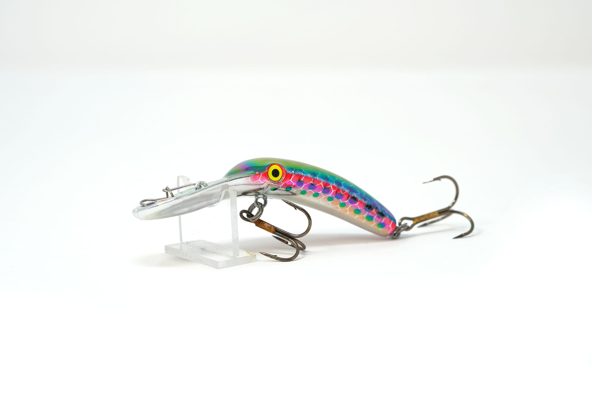 Yakima Metallic Rainbow Trout 3.5" Mag Lip - Mad Scientist Technology Pink UV Coating