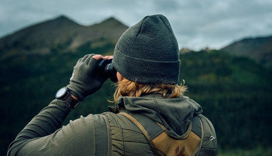Kinetic Merino Fingerless Glove in the field